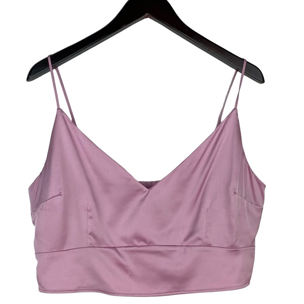 Abercrombie & Fitch Satin Crop Smocked Back Tank Size XL
